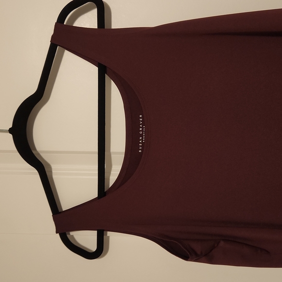 Susan Graver Essentials Maroon Tank Top - Picture 2 of 4